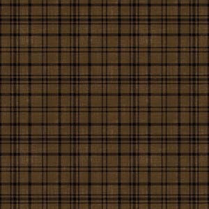 Tessuto a quadri marrone, collezione Timberland Trails di Wilmington Prints Fabric / Tessuto da campeggio, tessuto per metraggio e scampoli