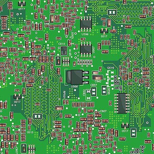 Computer Motherboard Fabric / Circuit Board Green Fabric by Kaufman 19089  Fabric / Yardage and Fat Quarters / Computer Science Fabric