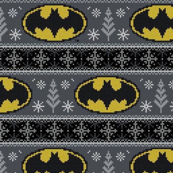 Batman Fair Isle Fabric Batman Ugly Christmas Sweater Fabric - Etsy