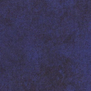 May include: A solid piece of fabric featuring a deep navy blue color with a subtle, mottled texture. The material displays a consistent weave pattern throughout, characterized by dark and light blue fibers blended to create a uniform appearance.