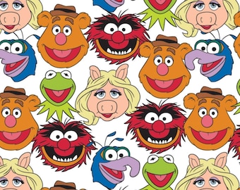 Muppets Fabric / The Muppets Cast Disney Licensed Fabric for Camelot Fabric By The Yard and Fat Quarters Available