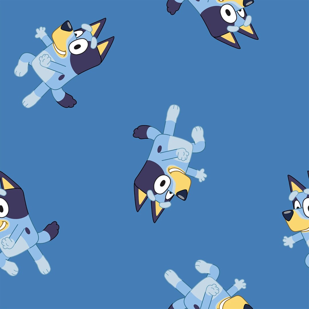 Bluey FLEECE Fabric / Boogie & Bounce Bluey and Bingo and Friends ...