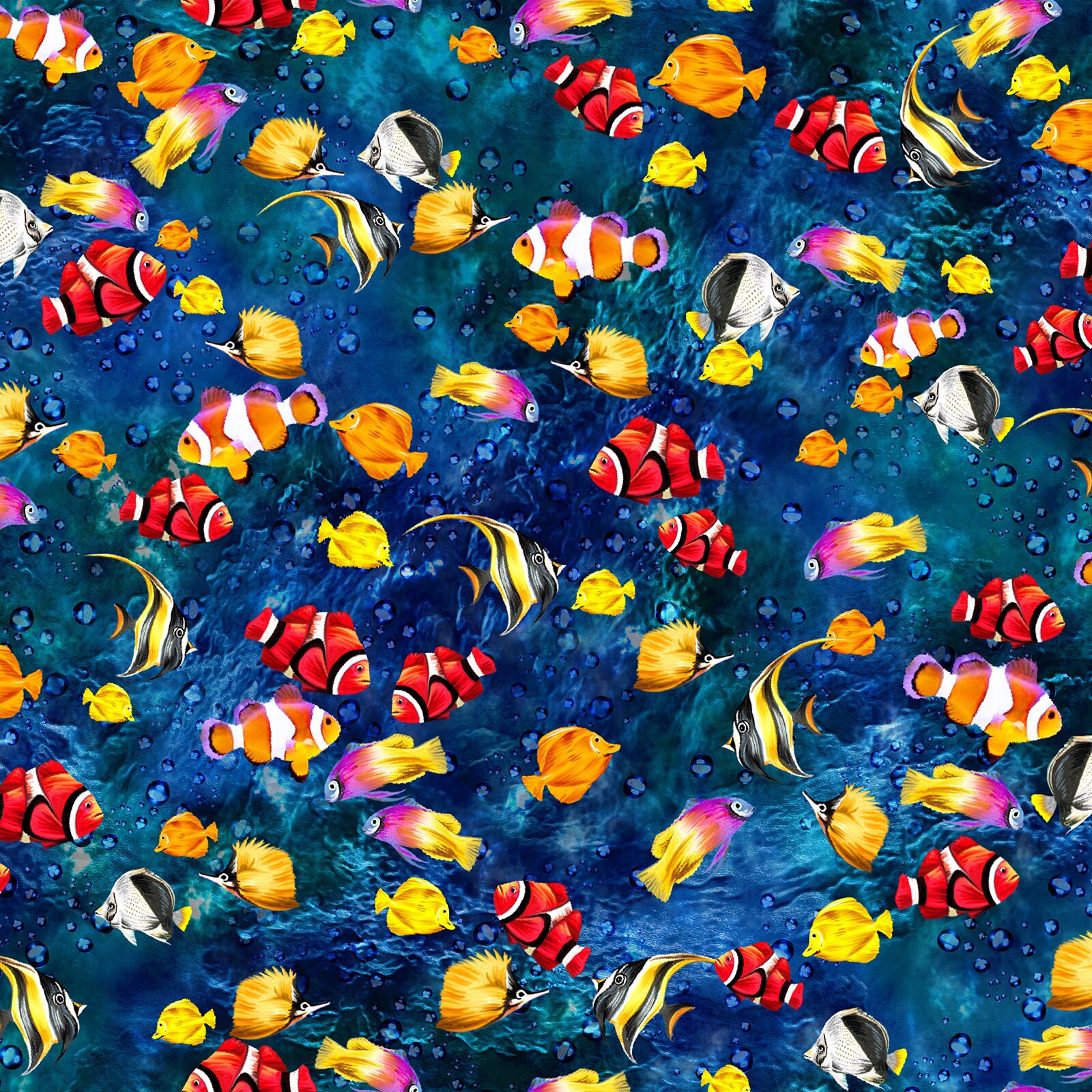 Ocean Fish, Fishing Fabric 1131 - Beautiful Quilt