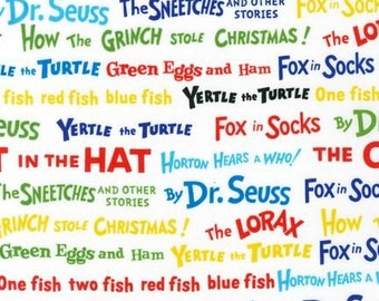 CELEBRATION by Dr. Seuss Enterprises  / Celebrate Seuss! 10789-203 from Robert Kaufman Yardage and Fat Quarters Available