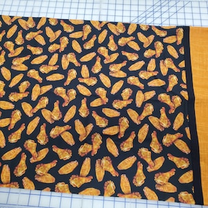 Pillowcase Kit - Chicken Wing Pillowcase Fabric, QT Fabrics Sew What Exclusive Buffalo Wing Fabric, Hot Wings pillowcase Standard pillowcase
