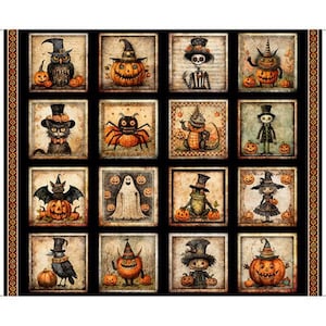 Halloween Picture Patch Panel 36" Jeepers Creepers Collection from QT Fabrics / Jack O-Lantern panel / Halloween Fabric Panel