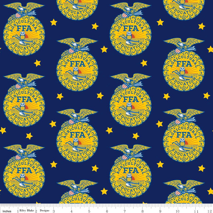 FFA Emblem on Blue Fabric / FFA Emblem Yardage / Future | Etsy