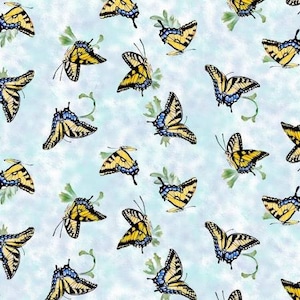 Flora and Fauna Swallowtail Tonal Navy - Patty Sloniger - PER QUARTER METRE Flora and Fauna Swallowtail Tonal Navy - Patty Sloniger - PER QUARTER METRE