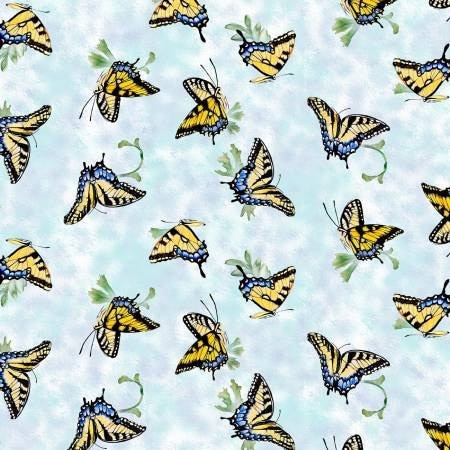 Flora and Fauna Swallowtail Tonal Navy - Patty Sloniger - PER QUARTER METRE Flora and Fauna Swallowtail Tonal Navy - Patty Sloniger - PER QUARTER METRE