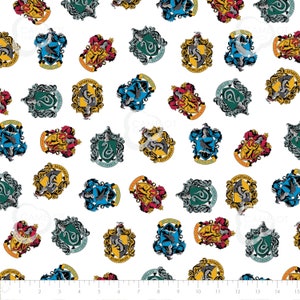 Harry Potter Schulwappen Toss in Weiß / Fabric HP Wizarding World Fabric