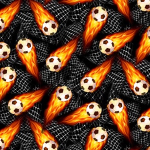 Soccer Balls Toss Fabric / Sports Fabric / Soccer Fabric / Timeless Treasures C8047
