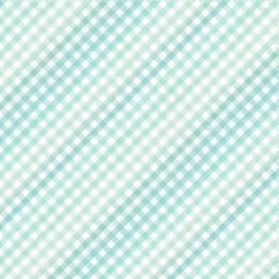 Sweet Gingham Mint Green FLANNEL Cotton Blender Fabric / First Impressions Collection by PB Textiles Blender Support Yardage & Fat Quarters