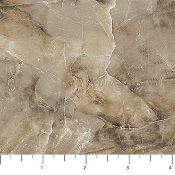新品　タイル Northcott Magnolia Tan Brown Marble Fabric DP25376-76 Essential