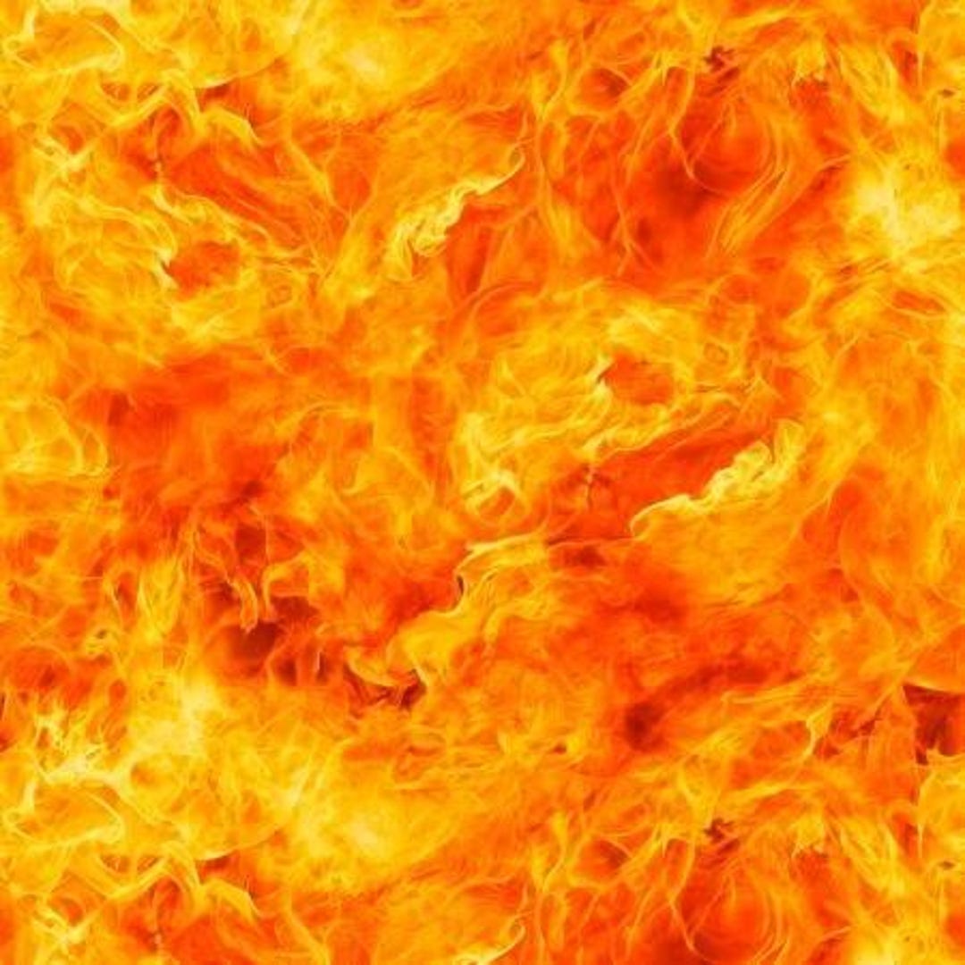 Orange Flames Fire Fabric / Fire Alarm Collection by Blank Quilting ...
