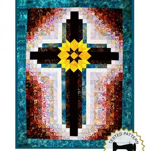 Painted Cross Pattern Quilt Pattern-by Quilt Fox Designs - Holy Religious Quilt Pattern in Quilt Patterns