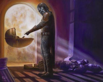 Epic Lucas Films Turning Point Mandalorian 35x43" Panel av David Textiles Quilt Tygpanel / Star Wars-kollektionen Star Wars Quiltpanel