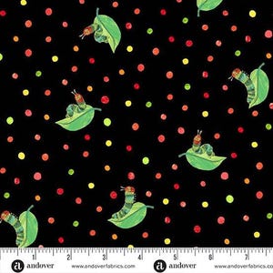 The Very Hungry Caterpillar, Leaves Fabric by Eric Carle for Andover, Juvenile Nursery Children Novelty Yardage & Fat quarter