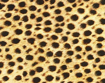 Animal Kingdom Cheetah Skin Print Fabric, Wild Safari Fabric by the yard by Robert Kaufman Fabrics