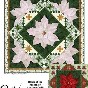 Sweet Dream Poinsettia Pattern from Quilt Moments - Hoffman California Dream Big Poinsettia Quilt Pattern