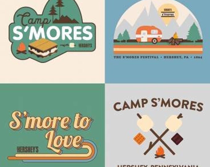 Campers Panel Camping Red Pickup Panel Fabric Panel / 37 X 44 Inch Camping Fabric Panel