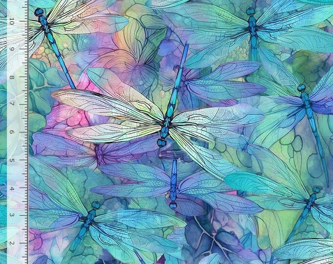 Packed Dragonflies Fabric / Dragonfly Dream Collection Timeless ...
