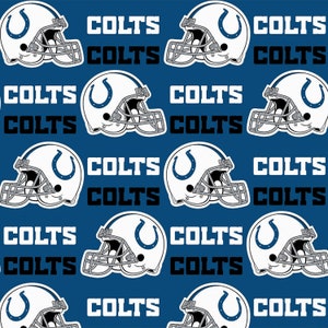 NFL Indianapolis Colts Stoff / Lizenzierter NFL-Stoff von Fabric Traditions 58 &quot;Wide / Football Meter