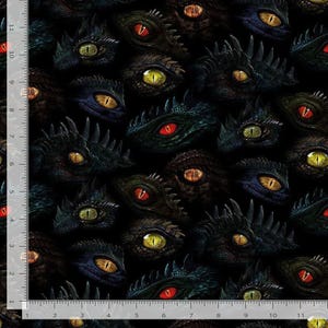 Drachenaugen Stoff Meterware / Dragon's Lair Kollektion von Timeless Treasures / Baumwollstoff Meterware, & Fat Quarter