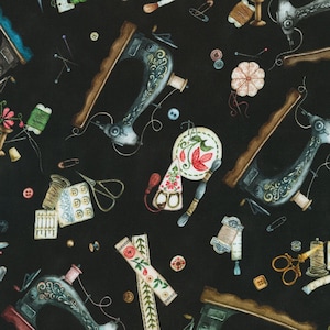 Sewing Machines Fabric by the yard, Make it Sew Collection from Robert Kaufman Fabrics, Sewing Notions, Fat Quarters & Yardage Available