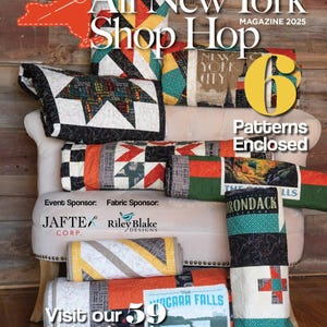 Alle New York Shop Hop 2025-magazines en -paspoorten bevatten patronen, kaarten, locaties en meer