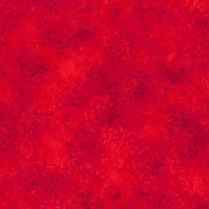 May include: A solid red fabric with a mottled, textured appearance featuring variations in shade from bright crimson to deeper, darker red tones, creating a distressed or weathered visual effect across the entire surface of the material.