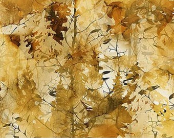 Tela Árboles en Gold Mist, Misty Morning de Northcott Fabric Telas, yardas y tela Fat Quarter