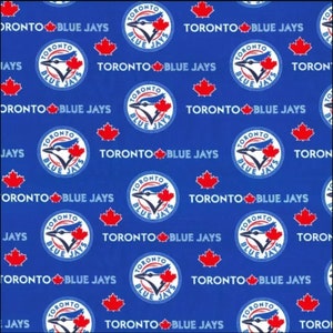 Toronto Blue Jays MLB Fabric / Major League Baseball Fabric by Fabric Traditions / Baseball Fabric Yardage 58&quot; Wide Cotton, Fat Quarters