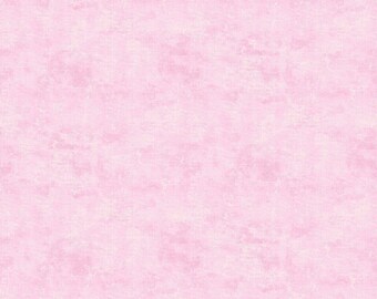 May include: A solid light pink fabric featuring a subtle, mottled, and distressed texture throughout the surface. The material displays a consistent, soft pastel hue with variations in color density that create a weathered appearance.
