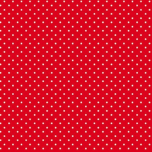 White Polka Dots on Red Fabric, Priscilla&#39;s Polka Dots by Henry Glass in Cotton Tonals Blender ColorWall Support Essential Basics