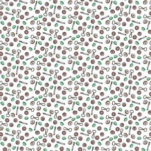Bottle Caps and Openers on White Fabric / Game Night Fabric The Cave Darts Collection from  Henry Glass Yardage and Fat Quarters