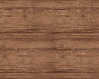 Washed Wood Nutmeg Fabric / Landscape Fabric / Contempo Fabrics woodgrain Fabric by the yard  & Fat Quarter Fabric