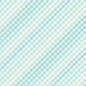 May include: A textile pattern featuring a diagonal gingham check design in soft shades of light blue and white. The repeating grid consists of intersecting lines that create a consistent, uniform, and geometric checkered appearance throughout.