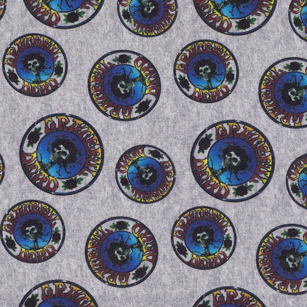 Grateful Dead Fabric Band Fabric / Deadhead Fabric / 1970's Rock Bands Collection Fabric Logo Music Fabric / By The Yard