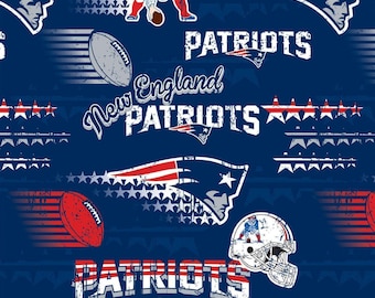 NFL New England Patriots Fabric / Licensed NFL Cotton Fabric from Fabric Traditions 58" Wide/ Football Fabric by the yard