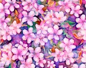 Blossom Packed Small Floral Cherry Blossoms Fabric by QT Fabrics, Floral Blender Fabric Yardage Fat Quarters