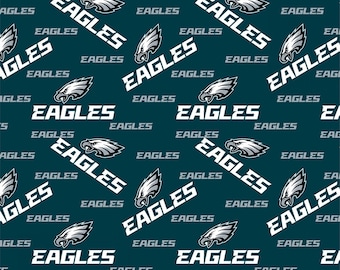 Tela de los Philadelphia Eagles de la NFL / Tela de algodón con licencia de la NFL de Fabric Traditions / Tela de fútbol americano de 58" de ancho cortada a medida