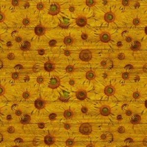Gold Sunflowers Fabric / Land I Love Collection from Benartex /Floral  Blender Fabric Yardage and Fat Quarters