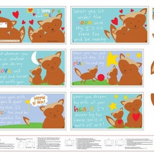 Huggable and Loveable I Love You Book Panel / Do it yourself DIY Soft Book / Soft Cloth Nursery Book Panel  / Shower Gifts Baby Books