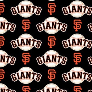 San Francisco Giants MLB Fabric / Major League Baseball Fabric by Fabric Traditions / Baseball Fabric Yardage 58&quot; Wide Cotton, Fat Quarters
