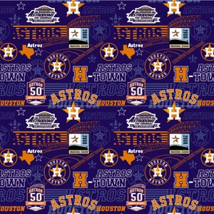 Houston Astros Stadium MLB Fabric / Major League Baseball Fabric Licensed from Fabric Traditions / 44&quot; Wide Cotton Yardage, Fat Quarters
