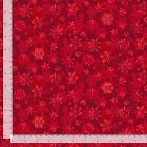 Tonal Snowflakes on Red Fabric / Winter Christmas Fabric, Rustic Holiday Collection by Timeless Treasures Yardage, Fat Quarters Material