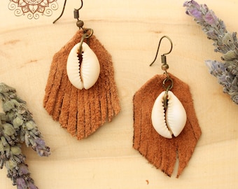 Milacolato 8 Pares Pendientes de Concha de Mar para Mujeres Ni/ñas Pendientes Colgantes de Playa de Color Dorado Pendientes Colgantes de Declaraci/ón de Cowrie Joyas de Playa