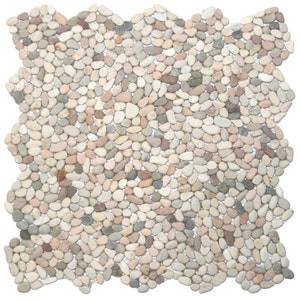 Hand Made Pebble Tile - Mini Island Mix 1 sq. ft. - Use for Mosaics, Showers, Flooring, Backsplashes and More!