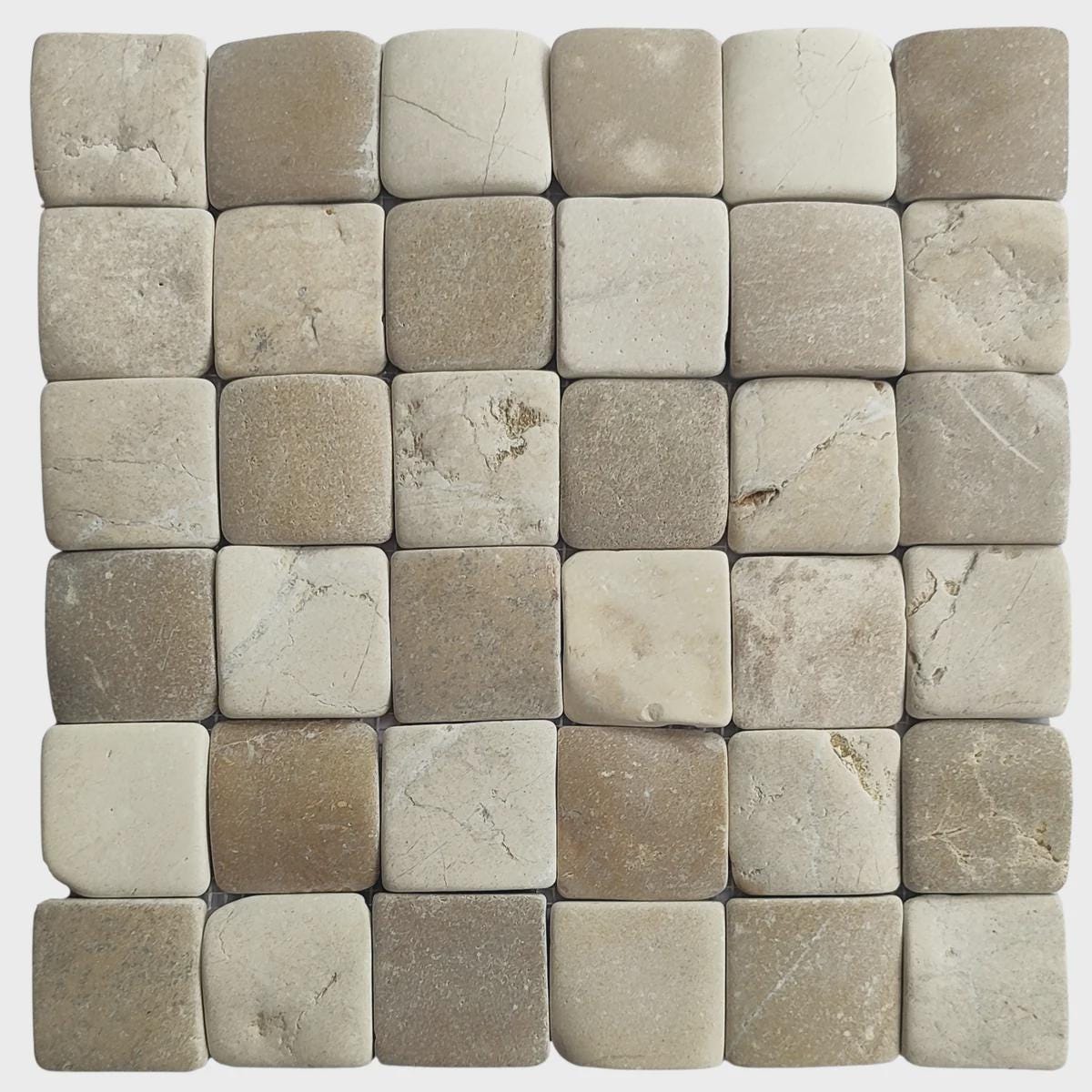 Java For Backsplash CNK Mix White and Java Tan Pebble Square Mosaic Tile Bathroom, Kitchen ...
