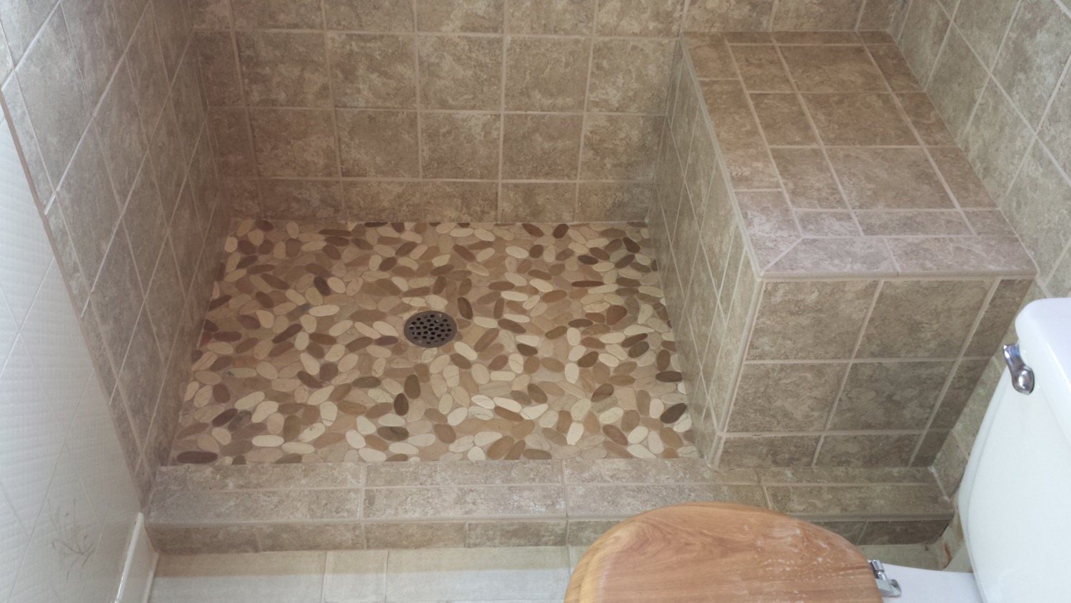 Java For Backsplash CNK Tile Natural Hand Selected Sliced Java Tan and White Pebble Tile ...